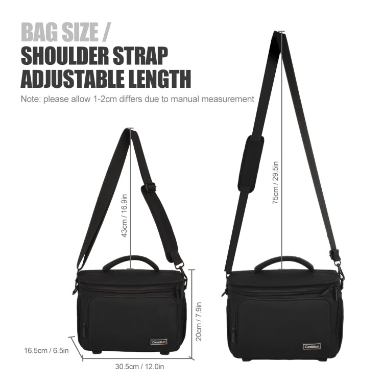 Cwatcun D67 Crossbody Camera Bag Photography Lens Shoulder Bag
