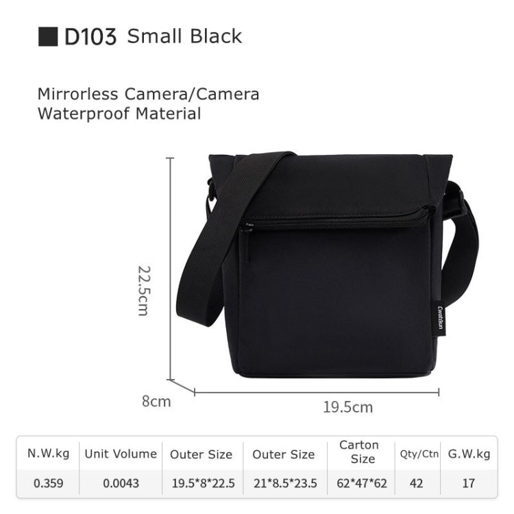 Cwatcun D103 Crossbody Camera Bag Photography Lens Shoulder Bag