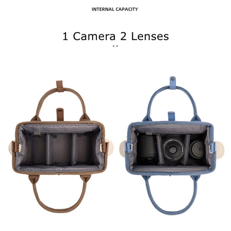 Cwatcun D112 Contrast Canvas Camera Bag One-shoulder Cross-body Tote Bag