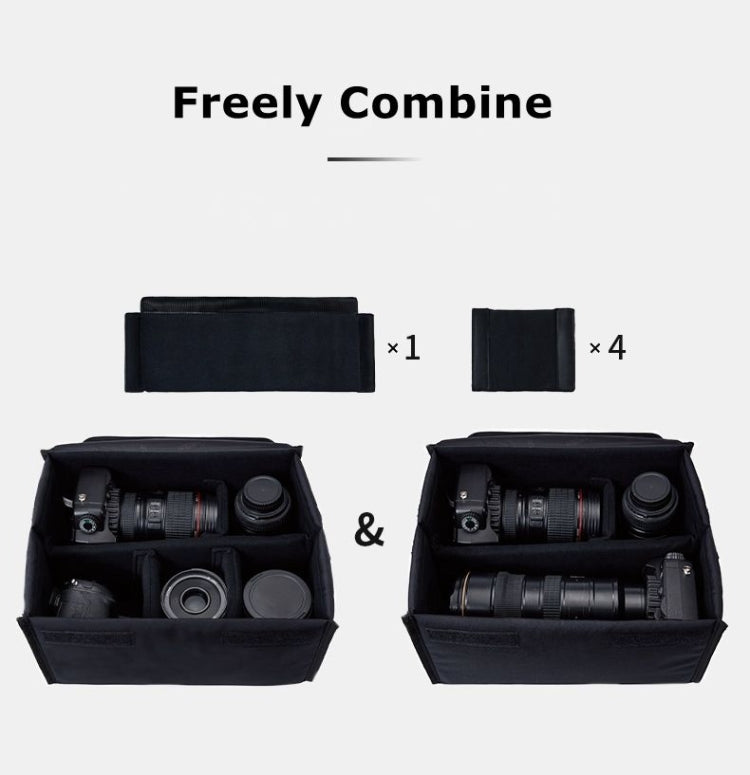 Cwatcun H80 Large Capacity Foldable Inner Camera Bag Photography Lens Bag