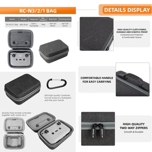 For DJI Air 3S / Air 3 Sunnylife Carrying Case Bag, A3-B658 Drone Body Bag, A3-B659 Simplified Bag, A3-B660 Batteries Bag, B657 RC 2 / 1 Control Bag