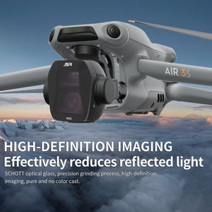 For DJI Air 3S JSR CB Series Drone Lens Filter, UV, CPL, ND8, ND16, ND32, ND64, ND8PL, ND16PL, ND32PL, ND64PL, NIGHT, STAR, Streak Drawing Blue, Adjustable CPL, 3 in 1 ND8/32/64, 4 in 1 CPL ND8/32/64, 4 in 1 ND8-64PL, 6 in 1 ND8-64 CPL STAR������������...