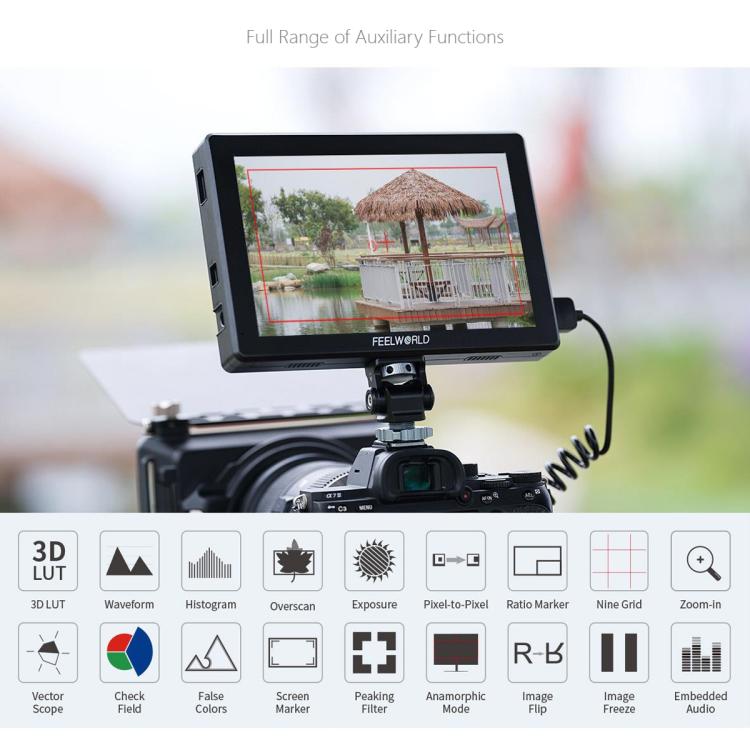 FEELWORLD T7 Pro 7-inch 2000nit Camera Field Video Monitor Aluminium Housing 4K 1920 x 1200 HDMI-compatible IPS Screen
