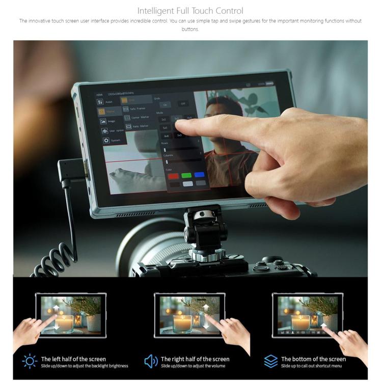 FEELWORLD FW759 Pro 7-inch Touch Screen Camera Field Video Monitor 4K HDMI-compatible 1280 x 800 IPS Screen