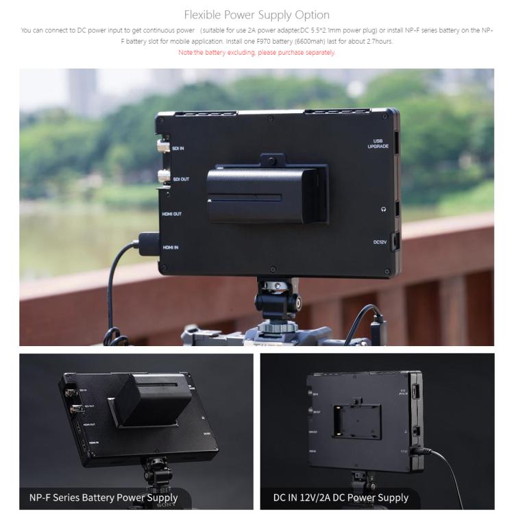 FEELWORLD T7S Pro 7-inch 2000nit High Brightness Filed Camera Video Monitor 3G SDI 4K 60Hz HDMI-compatible 1920 x 1200 IPS Screen