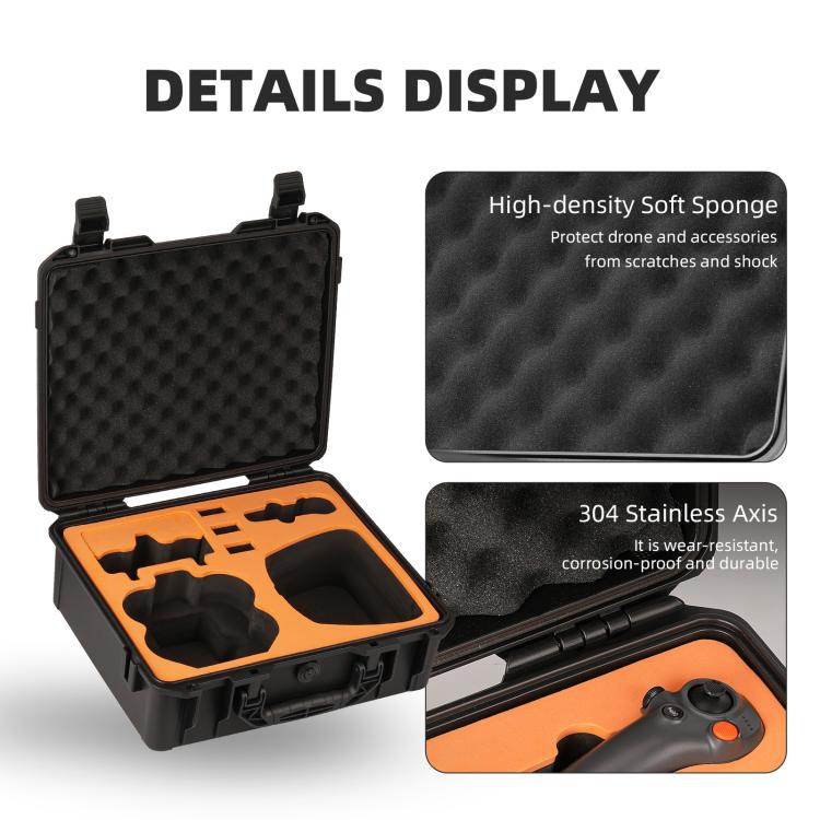 For DJI Neo 2 Sunnylife Hard Travel Shell Waterproof Shock-proof Box
