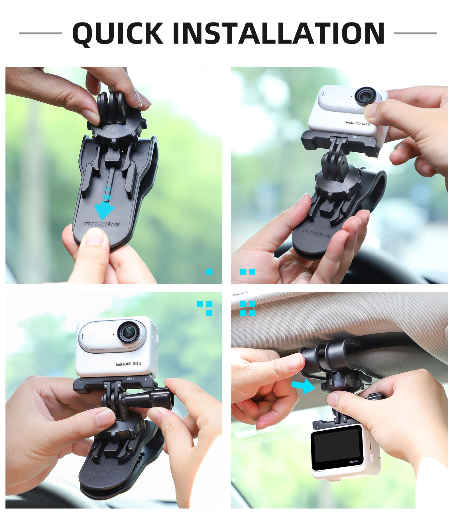 Clip Mount for Osmo Action 5 Pro / Osmo Action 4 3 2 1