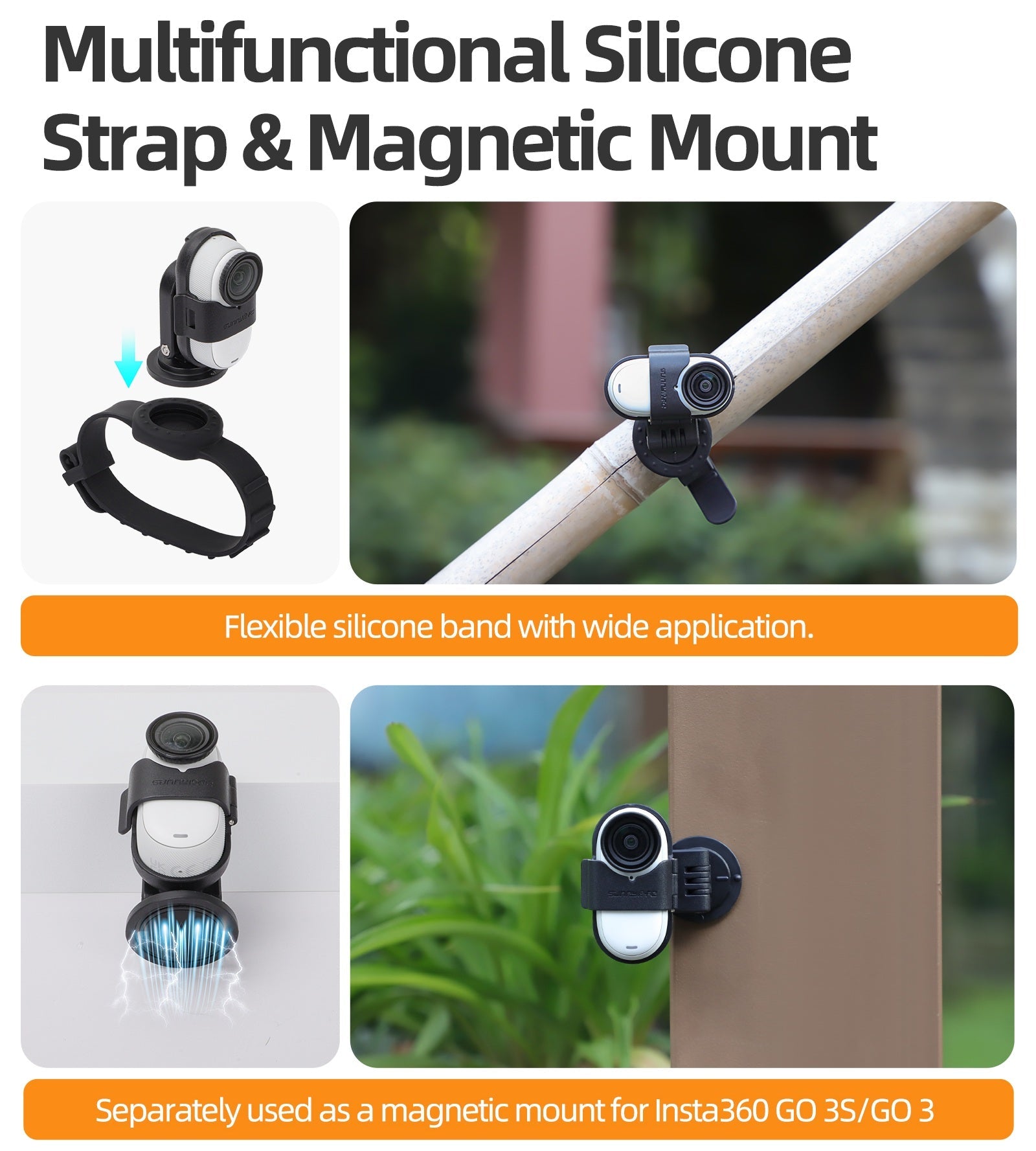 Magnetic Strap Mount for Insta360 GO 3 / GO 3S