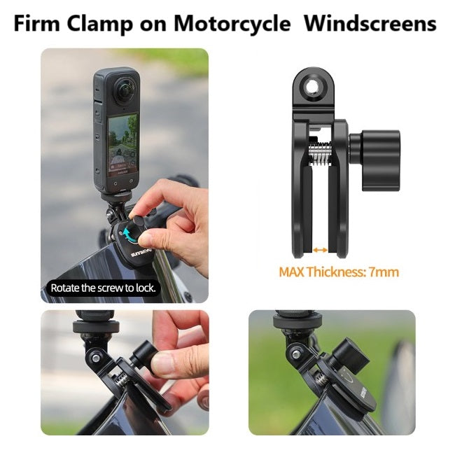 Motorcycle Windscreen Clamp for GoPro