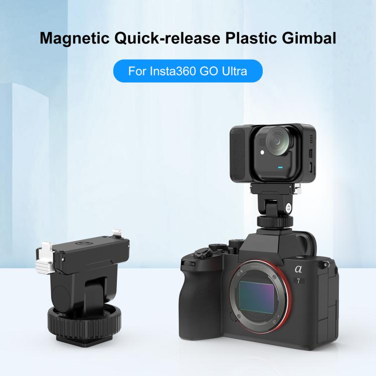 For Insta360 GO  UItra PULUZ Plastic Gimbal Magnetic Quick Release Base Mount, Gimbal Quick Release Base