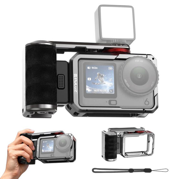 For DJI Osmo Action 6 PULUZ Metal Camera Cage Expansion Adapter
