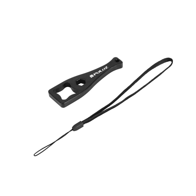 PULUZ Plastic Thumbscrew Wrench Spanner with Lanyard for GoPro, Insta360, DJI and Other Action Cameras, Wrench (PVC Material) Black