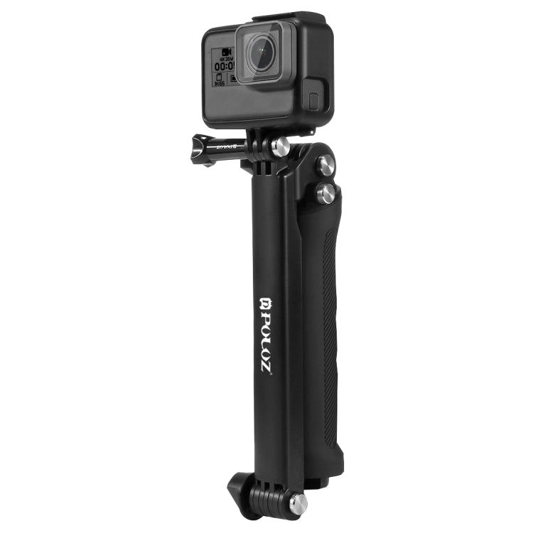 PULUZ 3-Way Grip Foldable Tripod Selfie-stick Extension Monopod for GoPro, Insta360 ONE R, DJI Osmo Action and Other Action Cameras, Length: 20-58cm, Length: 20-58cm, Length: 20-58cm(AE)