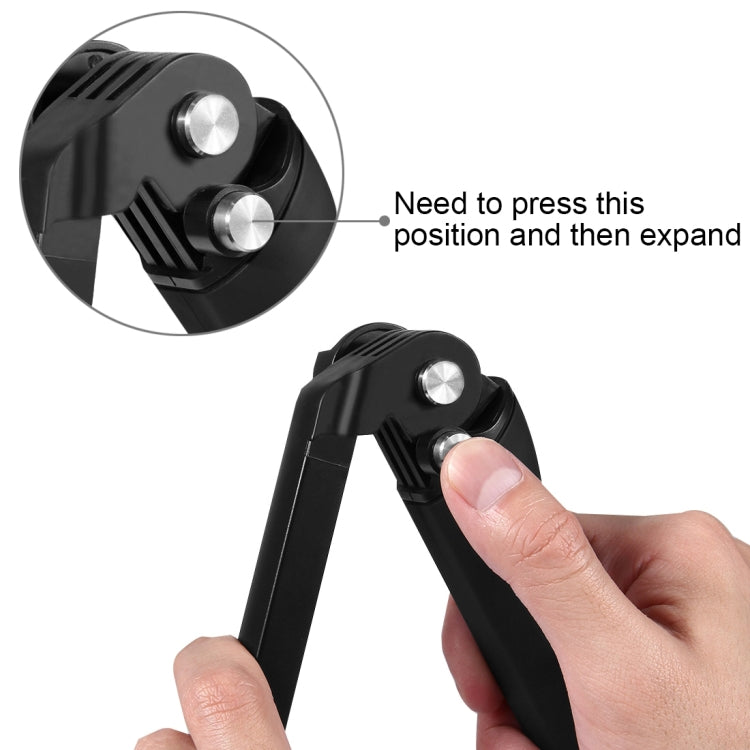 PULUZ 3-Way Grip Foldable Tripod Selfie-stick Extension Monopod for GoPro, Insta360 ONE R, DJI Osmo Action and Other Action Cameras, Length: 20-58cm, Length: 20-58cm, Length: 20-58cm(AE)