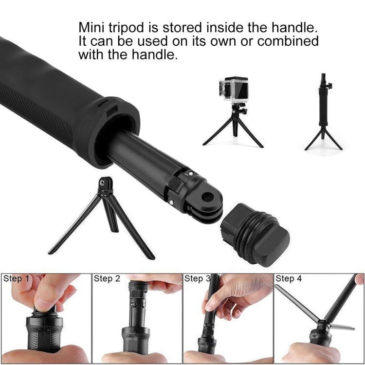 PULUZ 3-Way Grip Foldable Tripod Selfie-stick Extension Monopod for GoPro, Insta360 ONE R, DJI Osmo Action and Other Action Cameras, Length: 20-58cm, Length: 20-58cm, Length: 20-58cm(AE)