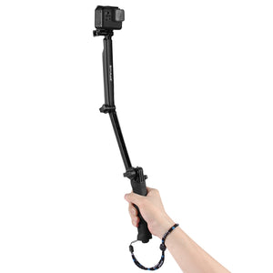 PULUZ 3-Way Grip Foldable Tripod Selfie-stick Extension Monopod for GoPro, Insta360 ONE R, DJI Osmo Action and Other Action Cameras, Length: 20-58cm, Length: 20-58cm, Length: 20-58cm(AE)