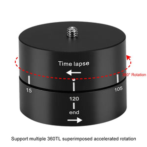 PULUZ 360 Degrees Panning Rotation 120 Minutes Time Lapse Stabilizer Tripod Head Adapter for GoPro HERO12 Black /11 Black /10 Black / 9 Black /8 Black / HERO7 /6 /5 /5 Session /4 Session /4 /3+ /3 /2 /1, Xiaoyi and Other Action Cameras, 120 Minutes