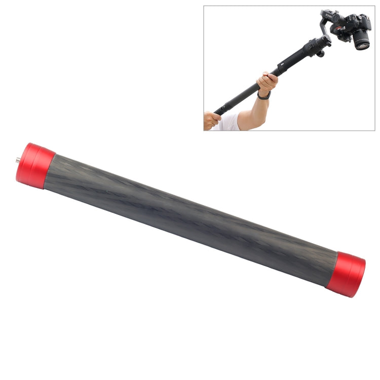 PULUZ Carbon Fiber Extension Monopod Pole Rod Extendable Stick for DJI / MOZA / Feiyu V2 / Zhiyun G5 / SPG Gimbal, Length: 35cm, 35cm