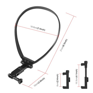 PULUZ Lazy Adjustable Neck Bracket for GoPro Action Camera Smartphones