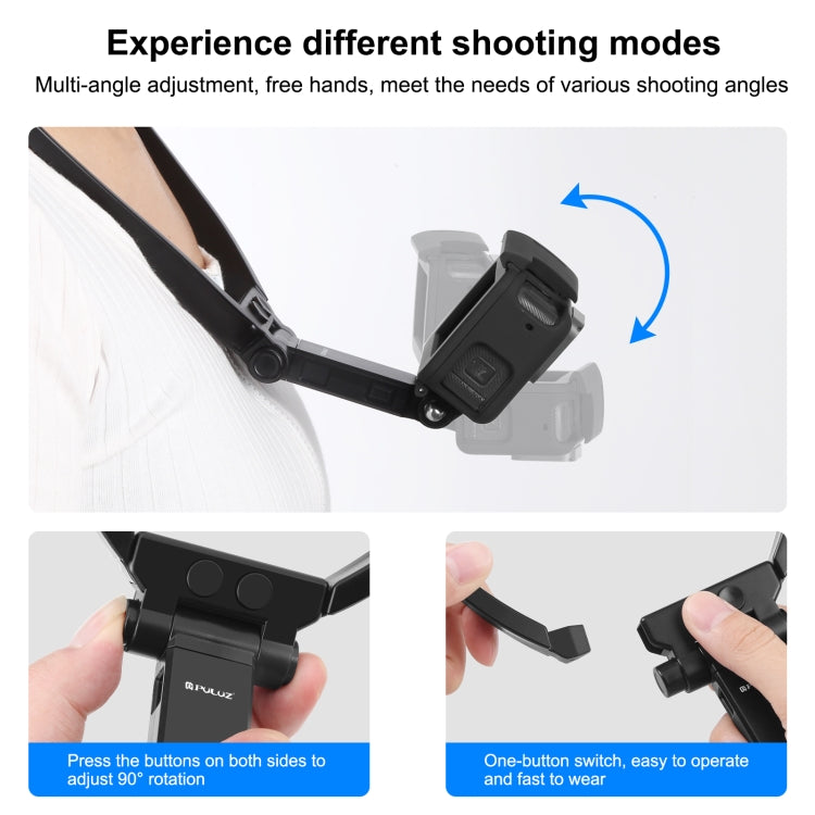 PULUZ Lazy Adjustable Neck Bracket for GoPro Action Camera Smartphones