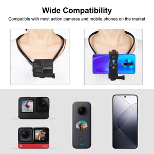 PULUZ Lazy Adjustable Neck Bracket for GoPro Action Camera Smartphones