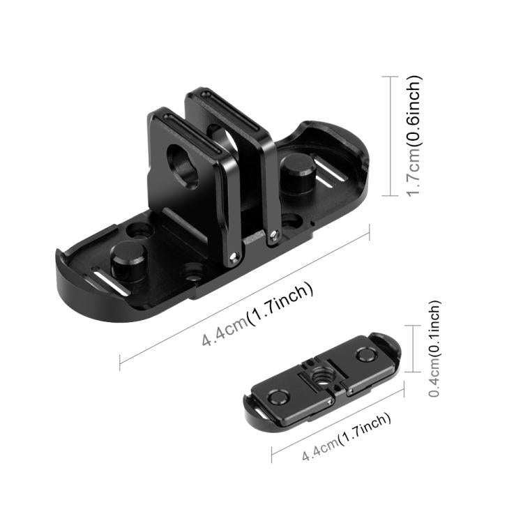 PULUZ Quick Release Magnetic Folding Base Adapter for GoPro HERO12 Black /11 Black /11 Black mini /10 Black /9 Black /8 Black / Max, Magnetic Folding Base For GoPro HERO12 Black