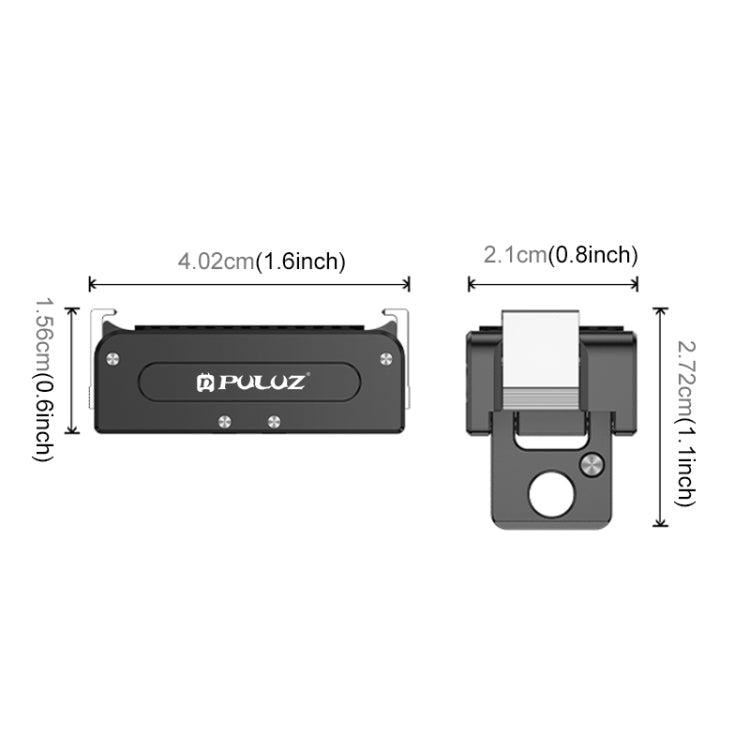 For DJI Osmo Action 5 Pro PULUZ Magnetic Quick Release Metal Base, For DJI Osmo Action 5 Pro