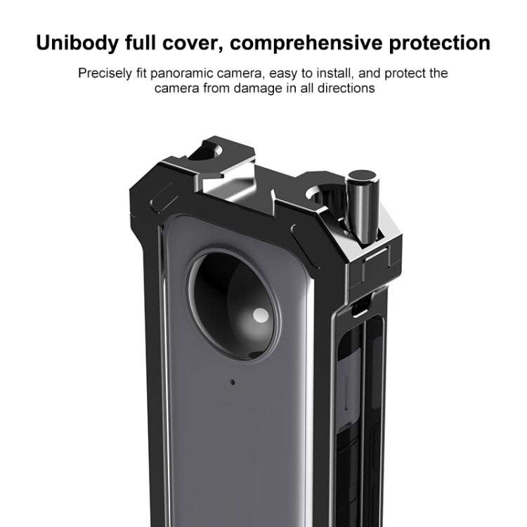 For Insta360 X3 PULUZ Metal Protective Cage Rig Housing Frame with Expand Cold Shoe Base & Tripod Adapter, Metal Cage US Stock, For Insta360 X3