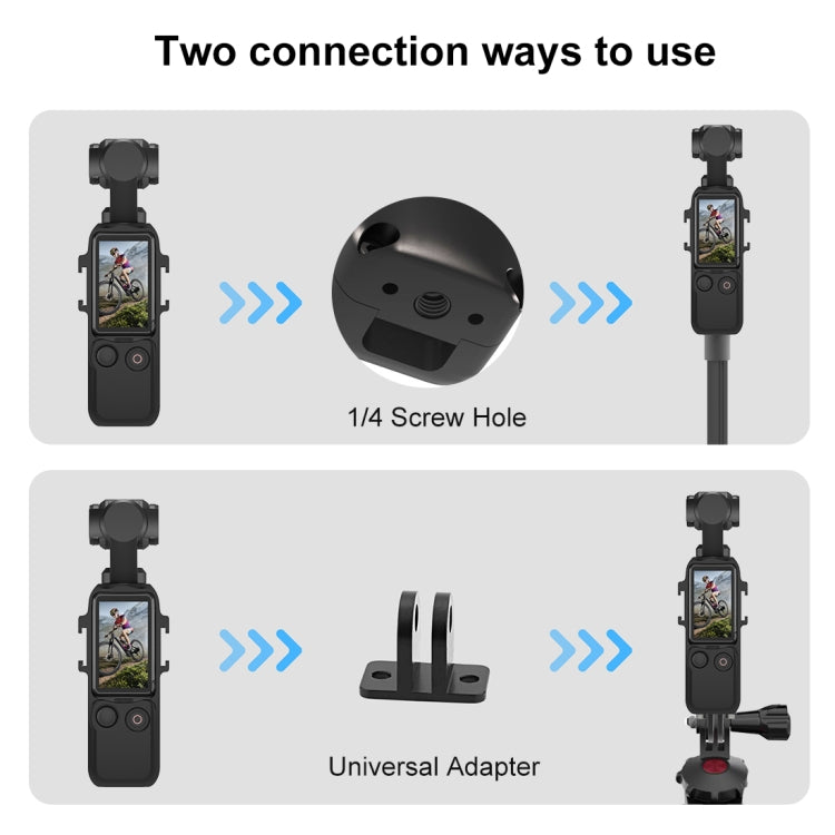 For DJI OSMO Pocket 3 PULUZ Metal Protection Frame Cage Adapter Bracket with Dual Cold Shoes, Metal Protection Frame