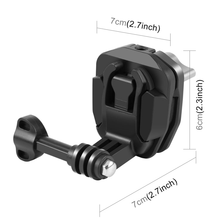 PULUZ Motorcycle Windshield Action Camera Mount Clip for GoPro Hero12 Black / DJI Osmo Action 4 / Insta360 X4 / Ace Pro and Other Action Cameras, Windshield Mount Clip