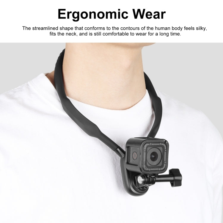 PULUZ Magnetic Collar Bracket POV View Mount with Phone Clamp for GoPro Action Cameras / Phones, Magnetic Collar Bracket