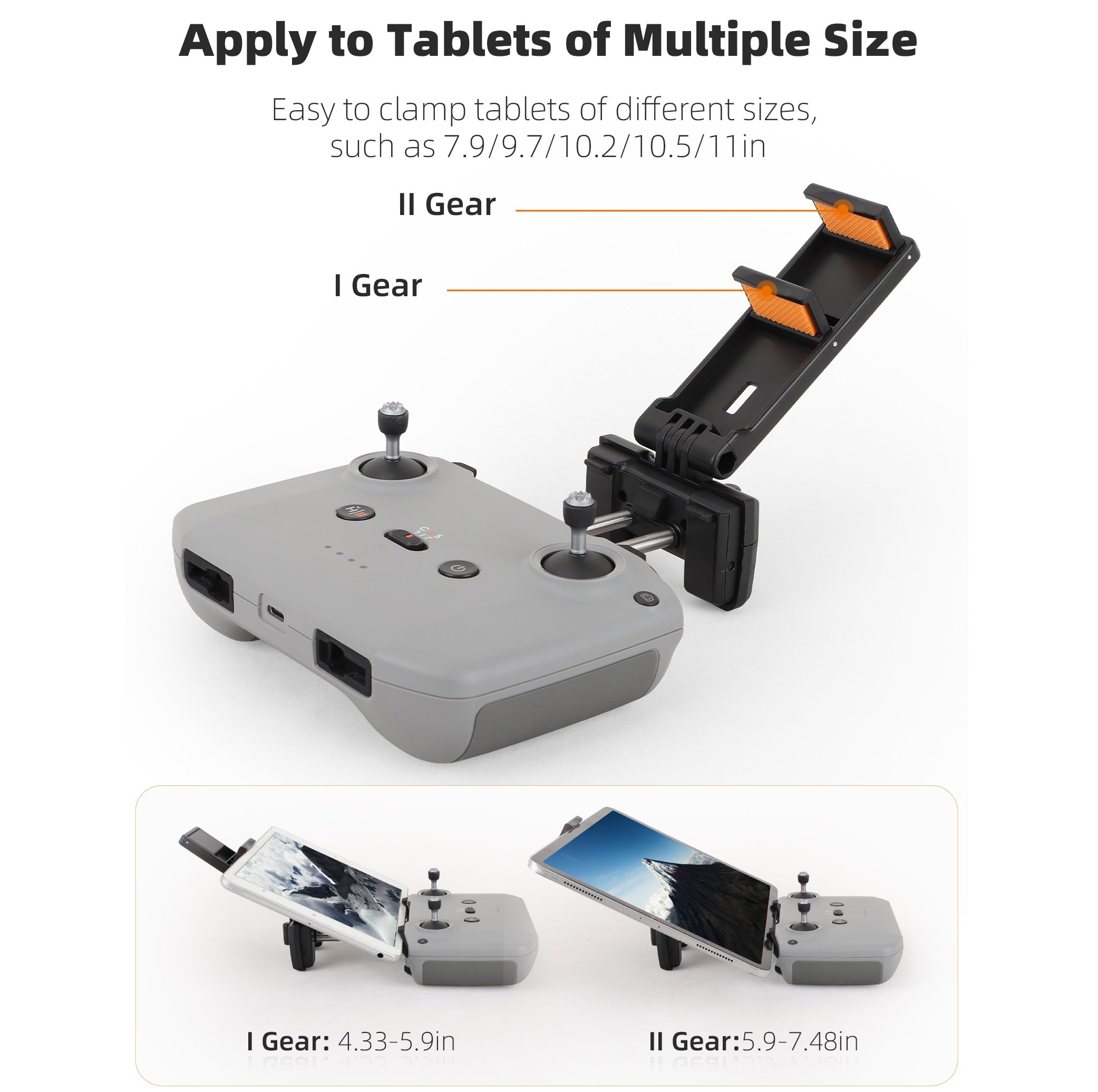 Remote Control Foldable Tablet & Phone Holder for Neo / Mavic 3 / Air 3 / Air 2 / Mini 4 / Mini 3 / Mini 2 (RC-N1/N2/N3 Controller)