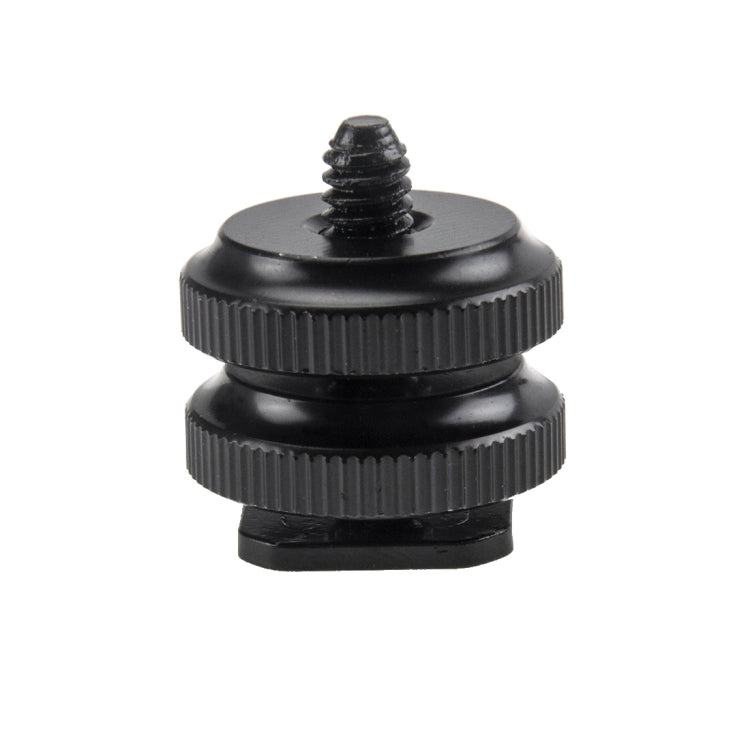 Reinforced Hot Shoe Aluminum Alloy 1/4 inch Screw Adapter with Double Nut for DSLR Cameras, GoPro HERO9 Black /HERO8 Black /7 /6/ 5 /5 Session /4 /3+ /3 /2 /1