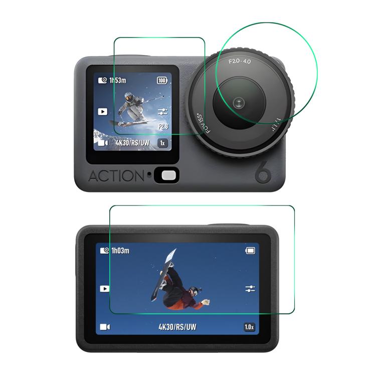 ENKAY Hat-Prince 0.2mm 9H Tempered Glass Screen Protector Film, For DJI Osmo Action 6, For DJI Osmo 360, For DJI Osmo Action 5 Pro, For DJI Osmo Pocket 3, For DJI Osmo Action 4 / 3