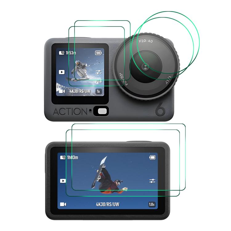 2 Set ENKAY Hat-Prince 0.2mm 9H Tempered Glass Screen Protector Watch Film, For DJI Osmo Action 6, For DJI Osmo 360, For DJI Osmo Action 5 Pro, For DJI Osmo Pocket 3, For DJI Osmo Action 4 / 3
