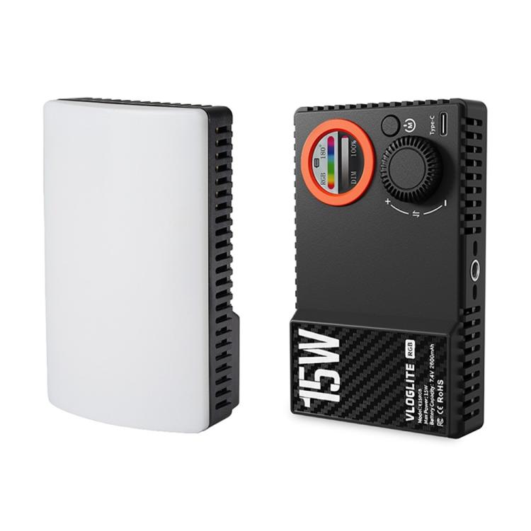 VLOGLITE K15RGB Photography Studio Camera Lamp 15W Full Color Fill Light RGB LED Video Light