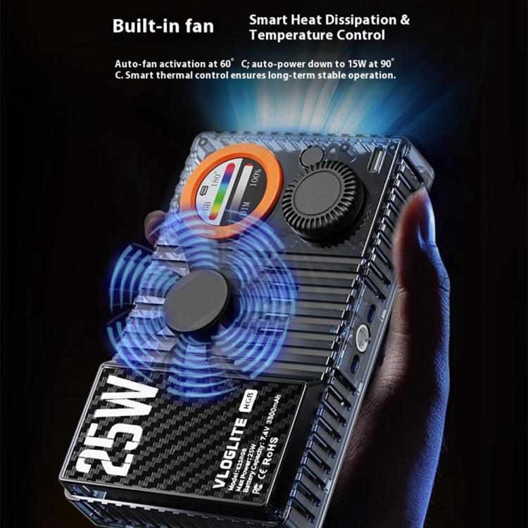 VLOGLITE K25RGB For Camera Photography Pocket Video Light 25W High Power RGB Fill Light