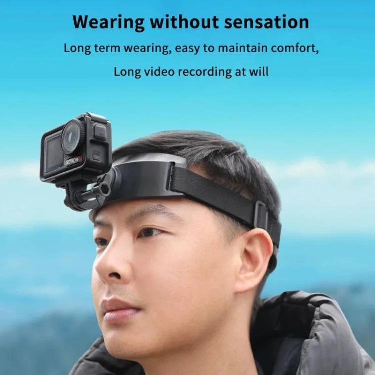 For DJI Action 5 Pro / 4 / 3 Hands-Free Driving Recorder & Sports Camera Mount Head Strap