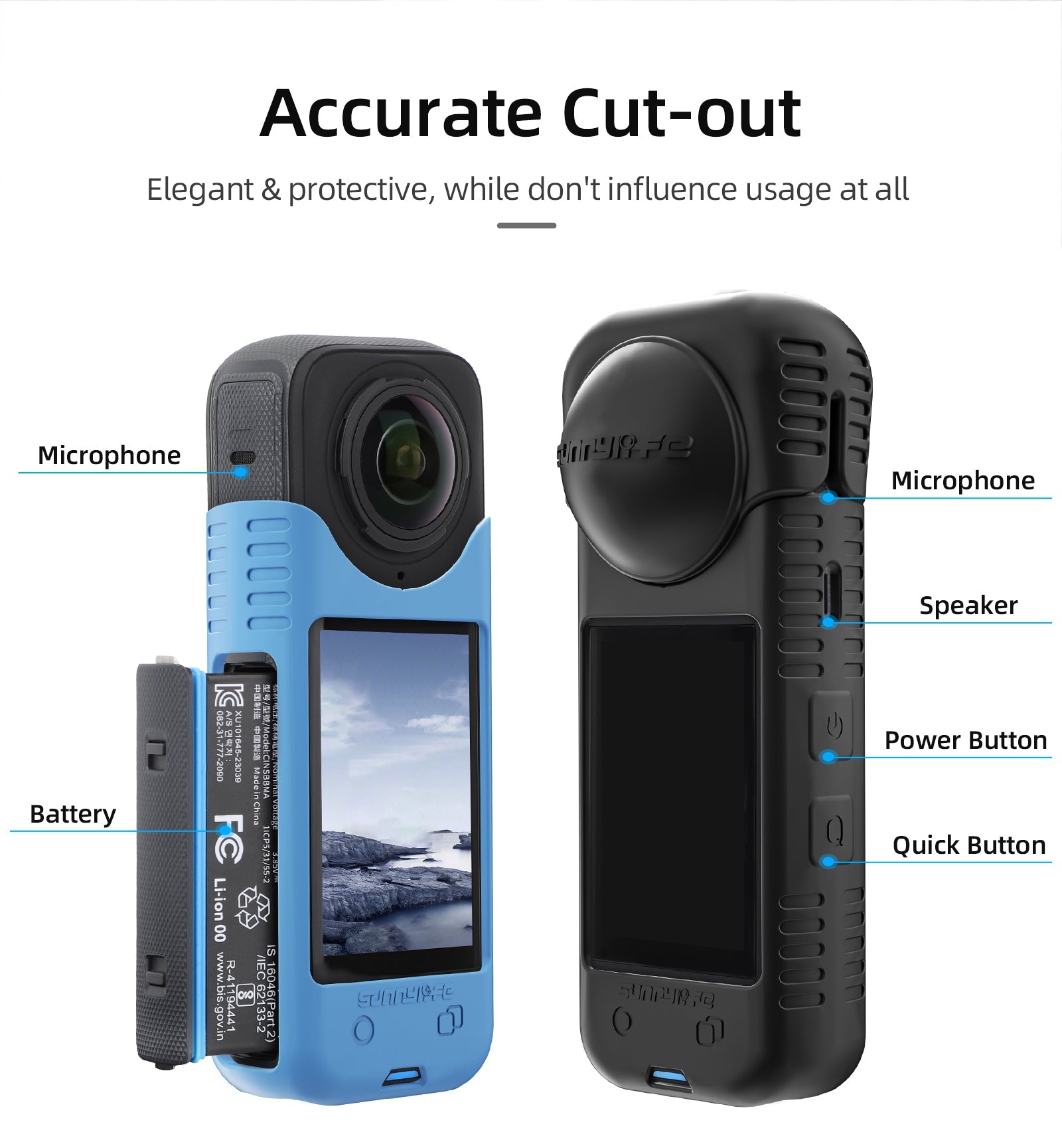 Silicone Case & Lens Cover Kit for Insta360 X4