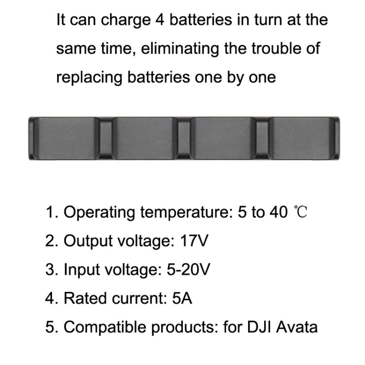 Original DJI Avata Charge Housekeeper 4 Batteries Charger, Charge Housekeeper