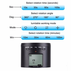 Suptig RSX-350 360 Degree Panoramic-Head Power-driven Time Lapse Stabilizer Tripod Adapter Turntable Mount for GoPro HERO9 /8 /7 /6 /5 /5 Session /4 Session /4 /3+ /3 /2 /1, Xiaoyi and Other Action Cameras