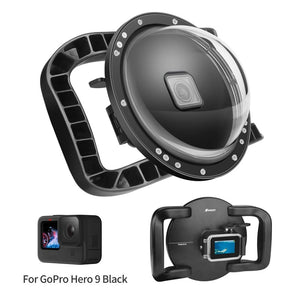 SHOOT XTGP559 Dome Port Underwater Diving Camera Lens Transparent Cover Housing Case For GoPro HERO9 Black, For GoPro HERO9 Black