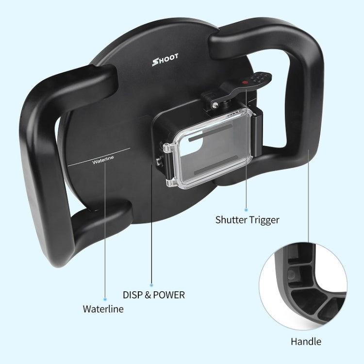 SHOOT XTGP559 Dome Port Underwater Diving Camera Lens Transparent Cover Housing Case For GoPro HERO9 Black, For GoPro HERO9 Black