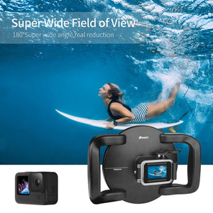 SHOOT XTGP559 Dome Port Underwater Diving Camera Lens Transparent Cover Housing Case For GoPro HERO9 Black, For GoPro HERO9 Black