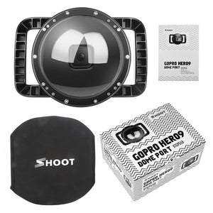 SHOOT XTGP559 Dome Port Underwater Diving Camera Lens Transparent Cover Housing Case For GoPro HERO9 Black, For GoPro HERO9 Black