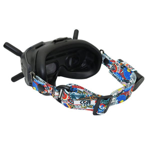 Flight Video Glasses Graffiti Color Headband Fixed Strap For DJI FPV Goggles V2, Strap, Strap + Power Line, Strap + Power Line + Pad