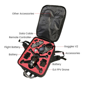 For DJI FPV Drone Shoulder Bag Waterproof Wear-resistant Oxford Fabric Storage Bag, For DJI FPV Drone Shoulder Bag