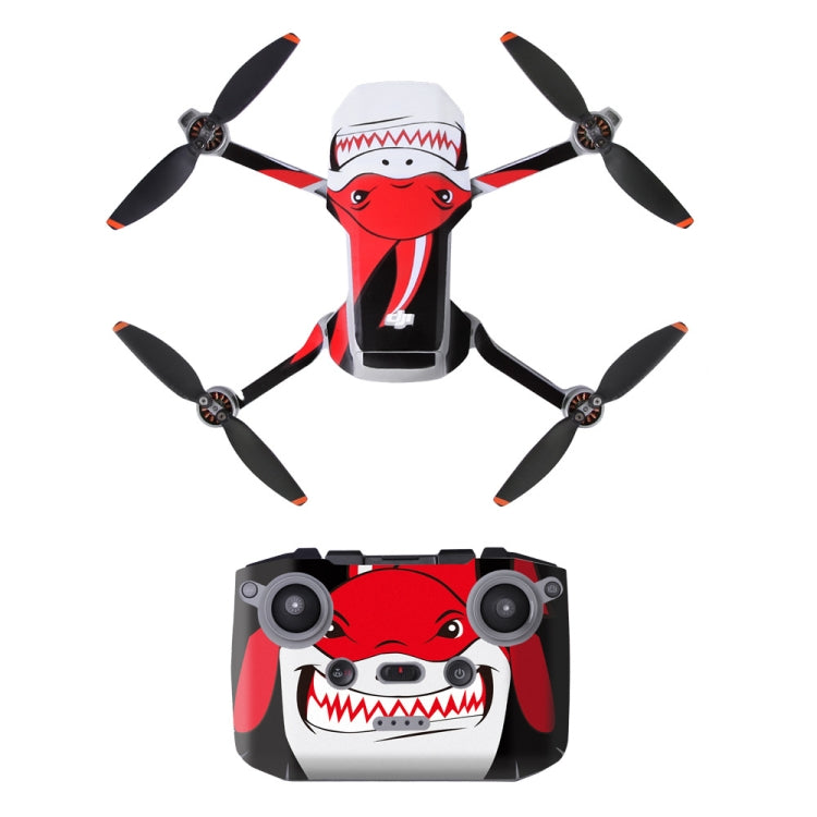 Sunnylife MM2-TZ452 For DJI Mini 2 Waterproof PVC Drone Body + Arm + Remote Control Decorative Protective Stickers Set, MM2-TZ452 Shark Red, MM2-TZ452 Big Eyes Monster, MM2-TZ452 Watercolor Splash Ink, MM2-TZ452 Color Graffiti