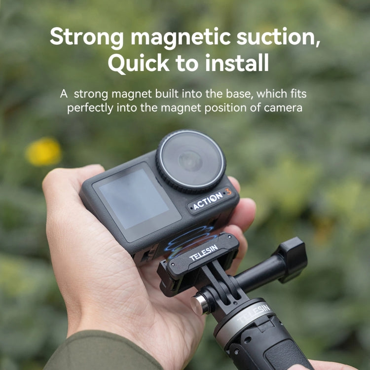 For DJI OSMO Action 3 TELESIN Magnetic Two Claw Adapter Action Camera Accessories, Magnetic Two Claw Adapter