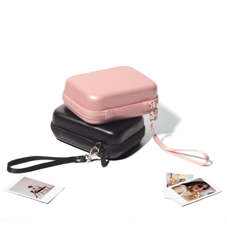 For FUJIFILM Instax Mini EVO  Link LiPlay PU Leather Camera Bag  With Wrist Strap, Black, Pink, Phantom Purple, Phantom Silver